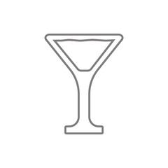 Martini glass  icon. Element of cyber security for mobile concept and web apps icon. Thin line icon for website design and development, app development