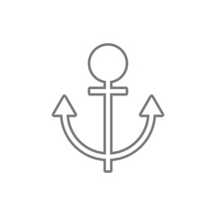 Anchor icon. Element of cyber security for mobile concept and web apps icon. Thin line icon for website design and development, app development