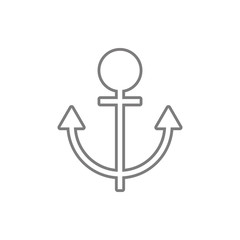 Anchor icon. Element of cyber security for mobile concept and web apps icon. Thin line icon for website design and development, app development