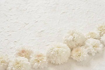 White paper with flowers 


