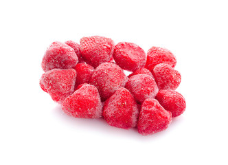 frozen strawberries background