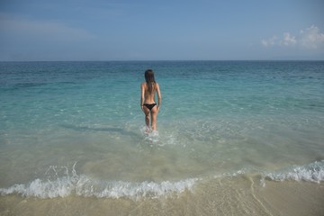 young woman on the beach