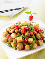 Delicious Chinese cuisine, Fried meat