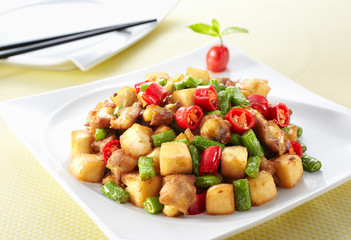 Delicious Chinese cuisine, Fried meat