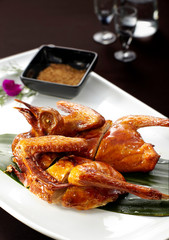 Delicious Chinese cuisine, roasted pigeons