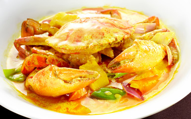 Delicious Chinese cuisine, Curry crab 