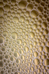 abstract golden soap bubbles 
