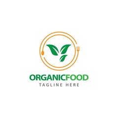 Green Leaf Organic Logo Vector Template