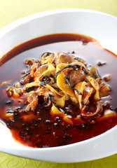 Delicious Chinese food, spicy beef

