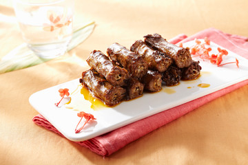 Delicious Chinese food, spicy duck neck

