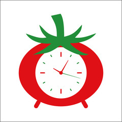 Clock Tomato vector illustration design object 