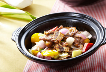 Delicious Chinese cuisine, beef ribs

