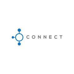 Connect technology relation communications company vector design
