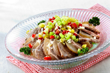 Delicious Chinese food, poached beef