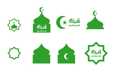 Icon Mubarak Vector Concept Design Arabic set icon template