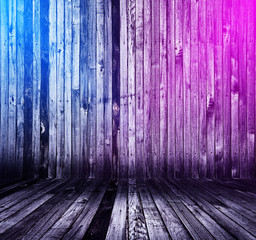 interior with neon lights