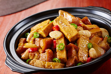 Delicious Chinese cuisine, braised pork with yam