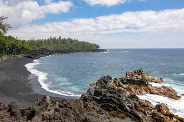 KEHENA BLACK SAND BEACH,Big Island Hawaii