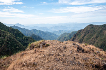 summer mountain landscape nature view  in northern of Thailand