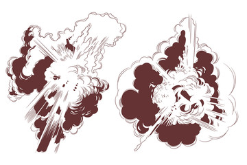 Stock illustration. Explosions