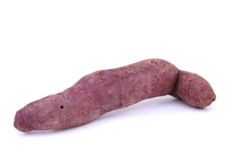 purple sweet potato isolated on white background