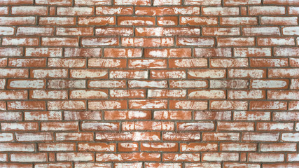 The texture of the brick is red. Background of empty brick basement wall.