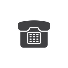 Telephone vector icon. filled flat sign for mobile concept and web design. Office phone simple solid icon. Communication symbol, logo illustration. Pixel perfect vector graphics