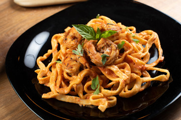 Pasta con Camarones