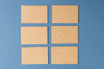 Blank craft business cards.