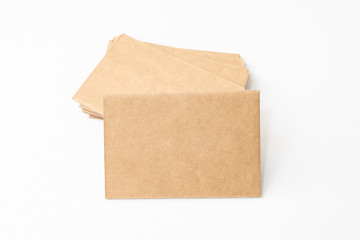 Blank craft business cards.