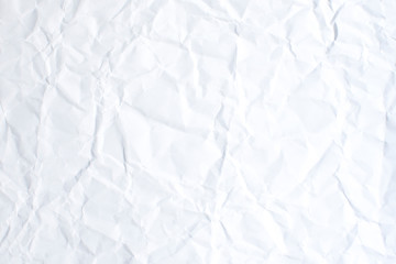 white crumpled paper texture background