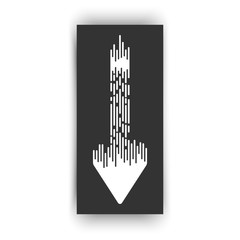 Down arrow. Modern style.