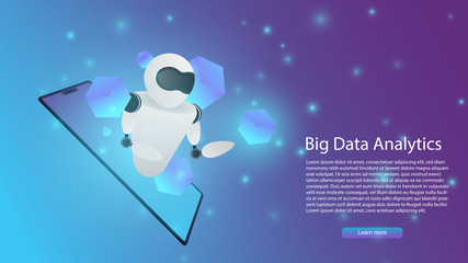 big data analytics vector infographic,ai or artificial intelligence in smartphone,speed data transfer by Cloud technology,storage analytics,in concept smart device smart life