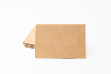 Blank craft business cards.