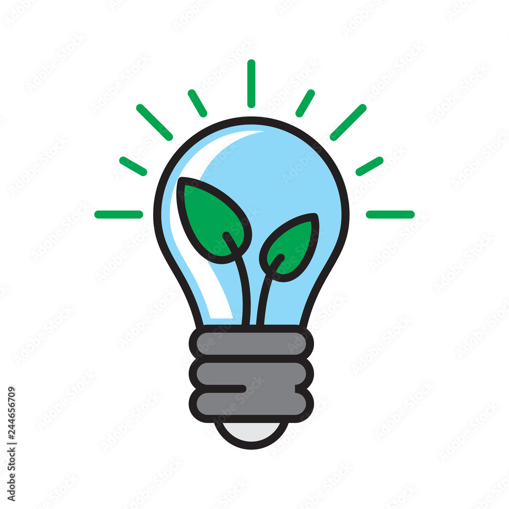 Poster eco energy icon on white background for graphic and web design, modern simple vector sign. internet 