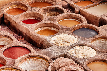 Dye Vats In the Fes Tannery