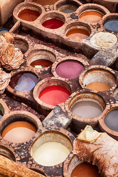 Dye Colors Of The Fes Tannery