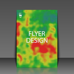 Colored heat map for temperature. Flyer template. Eps10 Vector illustration