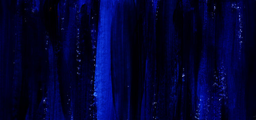 Naklejka na ściany i meble Abstract blue background. Deep water or a night sky. Hand painted on a paper illustration