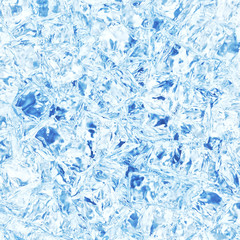 Background from large ice cubes of blue color. 3d illustration