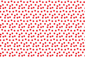 White background random scattered circle red dots seamless pattern © SolaruS