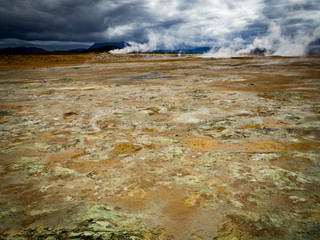 Geothermal landcape in Iceland