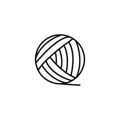 ball yarn icon vector