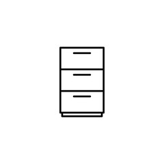 drawer icon vector