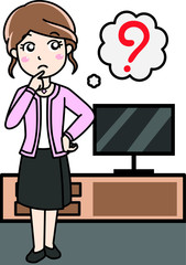 女性会社員OL-疑問わからない？