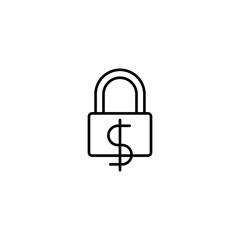 money lock icon vector
