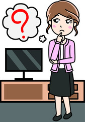 女性会社員OL-疑問わからない？