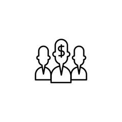 team business icon vector