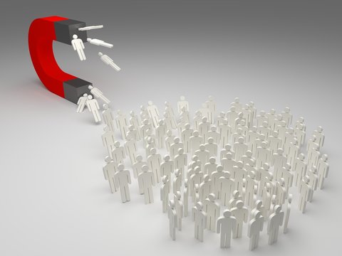 people attraction by a magnet