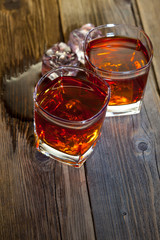 whisky and ice